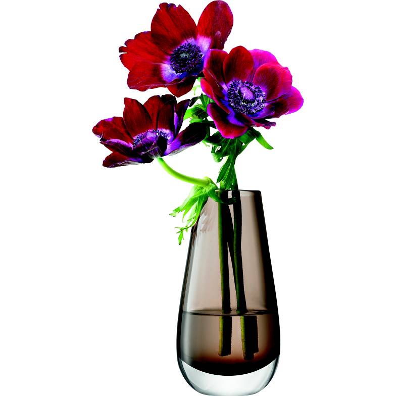 LSA Flower skleněná váza malá, 14cm, mocha, Handmade G732-14-552 LSA International