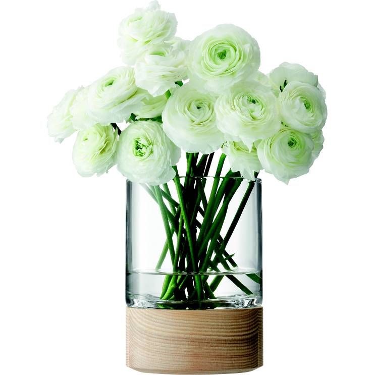 LSA Lotta skleněná váza s jasanem 18cm, Handmade G991-24-301 LSA International