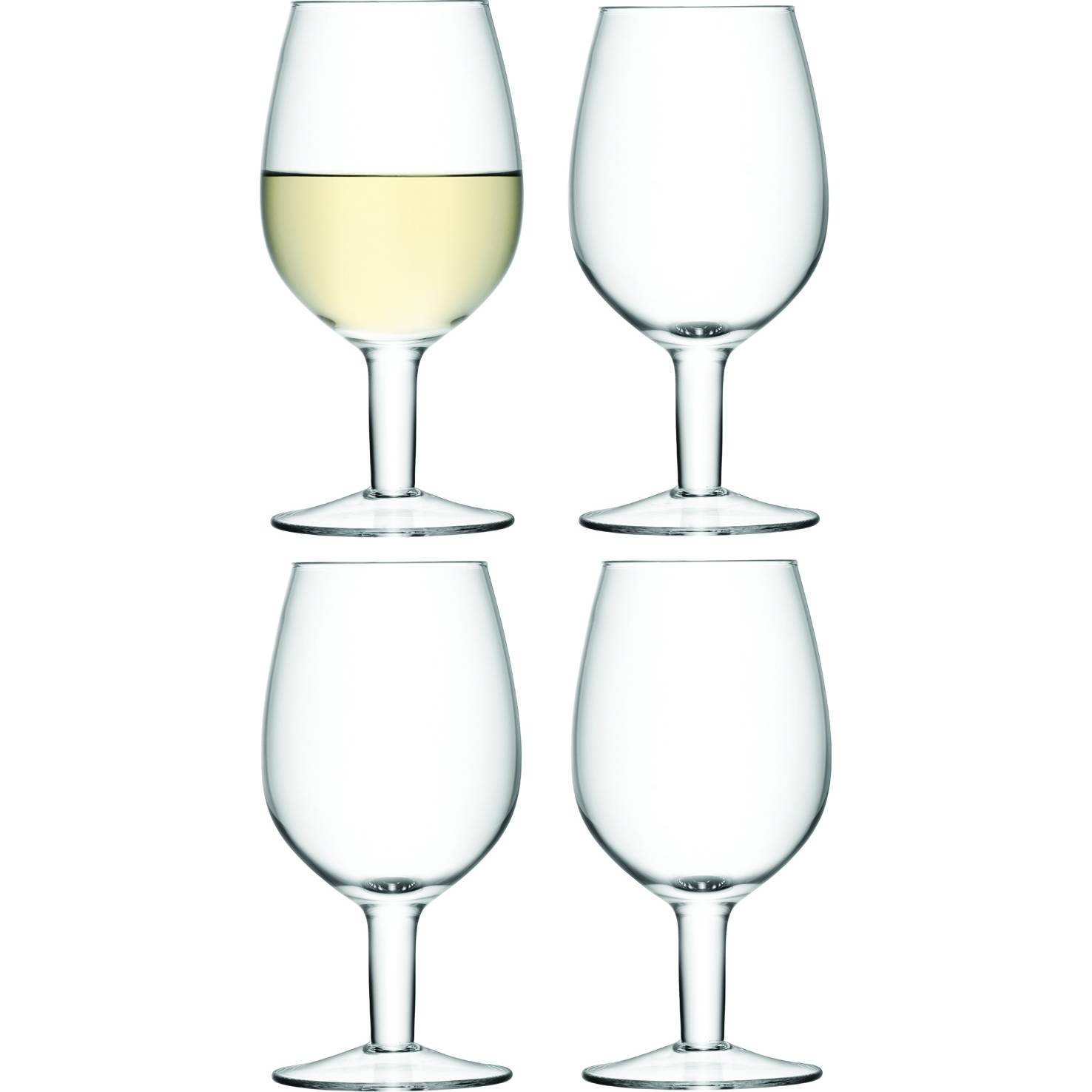 LSA WINE CASUAL, sklenice na víno 425 ml,set 4ks, čiré, Handmade G1007-16-301 LSA International