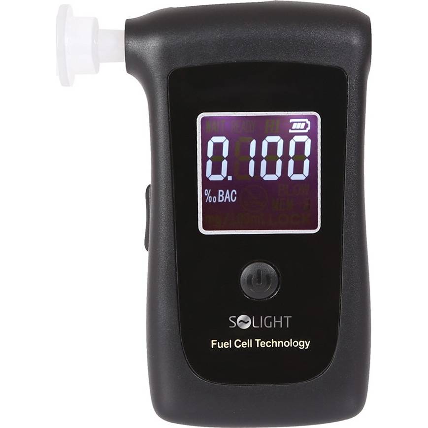 alkohol tester, profesionální Fuel Cell, 0,0 - 4,0‰ BAC,citlivost 0,008‰ 1T06 Solight