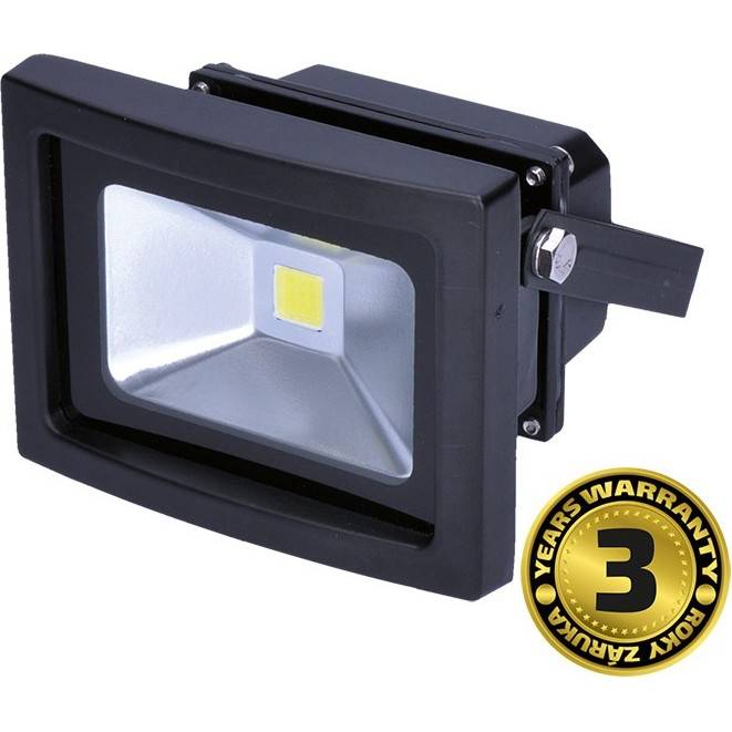 LED venkovní reflektor, 10W, 700lm, AC 230V, černá WM-10W-E Solight