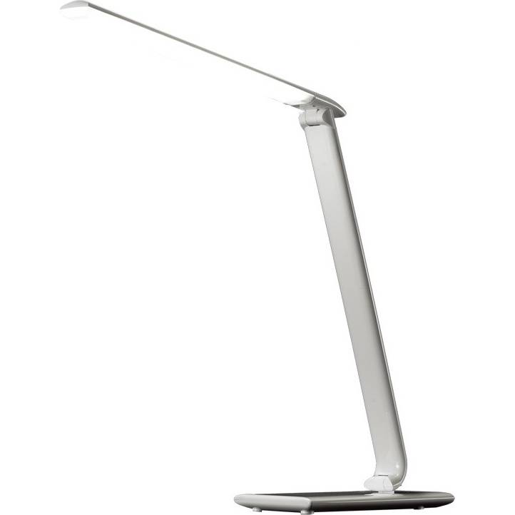 LED stolní lampička stmívatelná, 12W, volba teploty světla, USB, bílý lesk WO37-W Solight