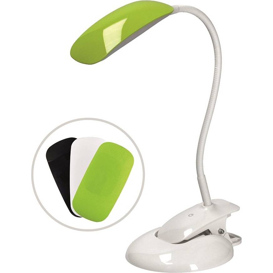 LED stmívatelná lampička 2v1, podstavec i klip, 5W 4000K, 3 barevné kryty WO42 Solight