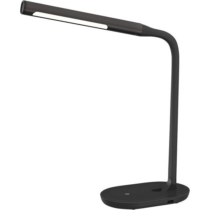 LED stolní lampička stmívatelná, 8W, 4500K, USB, černá WO50-B Solight