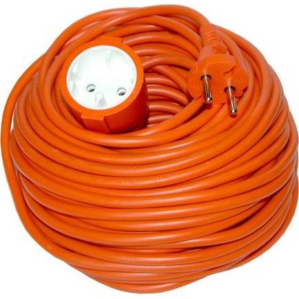 prodlužovací kabel - spojka, 1 zásuvka, oranžová, plochá, 30m PS28 Solight