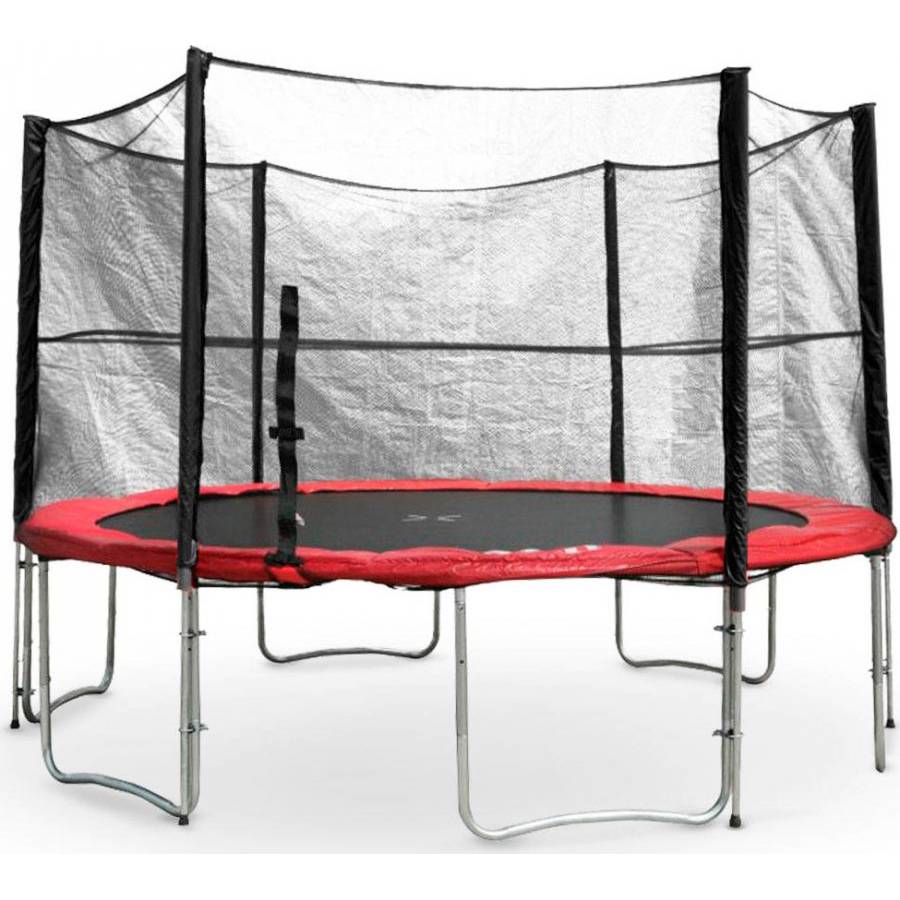 Trampolína s ochrannou sítí 430cm, červená 6904263 G21