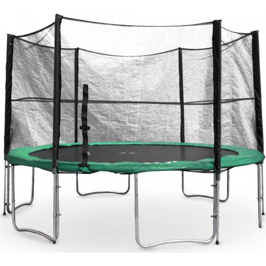 Trampolína s ochrannou sítí 430 cm zelená 69042632 G21