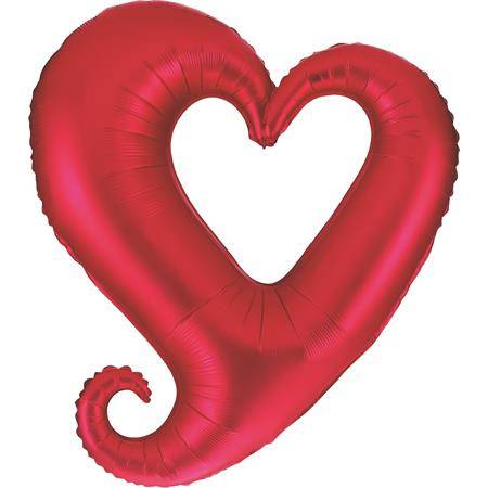 Fotografie Nafukovací balónek červené srdce 94 cm - Grabo