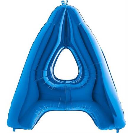 Fotografie Nafukovací balónek písmeno A modré 102 cm - Grabo
