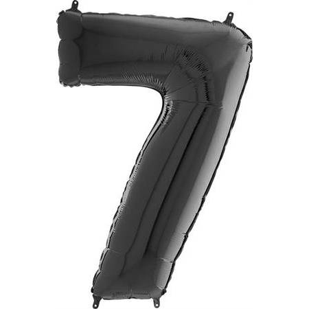 Fotografie Nafukovací balónek číslo 7 černý 66cm - Grabo