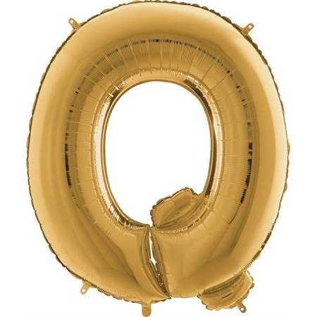 Nafukovací balónek písmeno Q zlaté 102 cm - Grabo