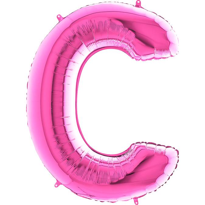 Nafukovací balónek písmeno C růžové 102 cm - Grabo