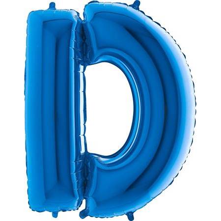 Fotografie Nafukovací balónek písmeno D modré 102 cm - Grabo