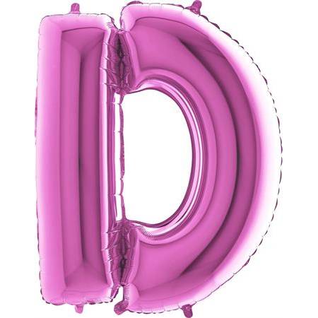 Fotografie Nafukovací balónek písmeno D růžové 102 cm - Grabo