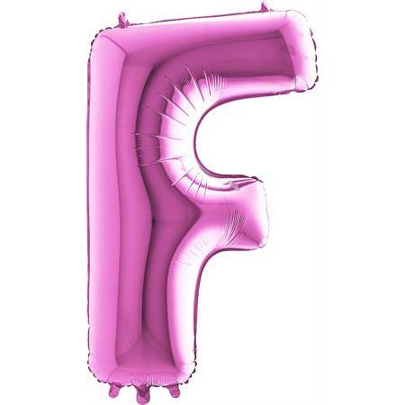 Nafukovací balónek písmeno F růžové 102 cm - Grabo