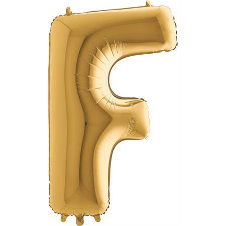 Nafukovací balónek písmeno F zlaté 102 cm - Grabo