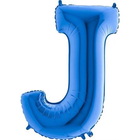 Fotografie Nafukovací balónek písmeno J modré 102 cm - Grabo
