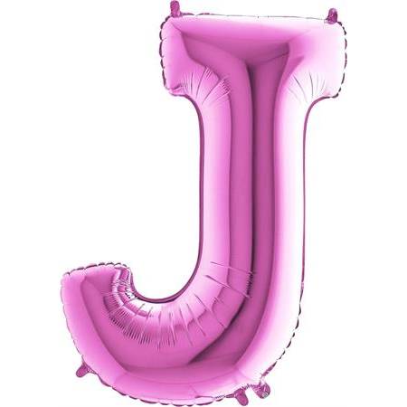 Fotografie Nafukovací balónek písmeno J růžové 102 cm - Grabo
