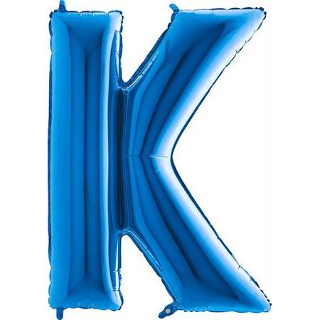 Nafukovací balónek písmeno K modré 102 cm - Grabo