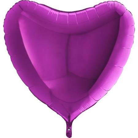 Nafukovací balónek fialové srdce 91 cm - Grabo