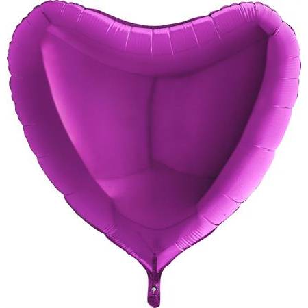 Fotografie Nafukovací balónek fialové srdce 91 cm - Grabo