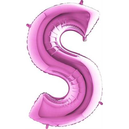 Nafukovací balónek písmeno S růžové 102 cm - Grabo