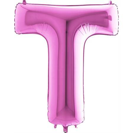 Nafukovací balónek písmeno T růžové 102 cm - Grabo