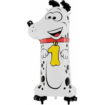 Nafukovací balónek pes číslo 1 pro děti 102cm - Grabo