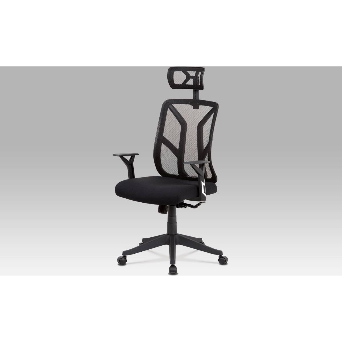 Kancelářská židle, černá mesh, plastový kříž, synchronní mechanismus KA-C837 BK Art