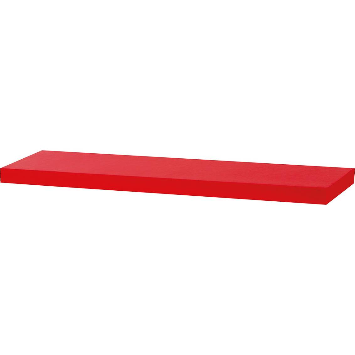 Nástěnná polička 80cm, barva červená - vysoký lesk. Baleno v ochranné fólii 1ks/ctn. P-005 RED Art