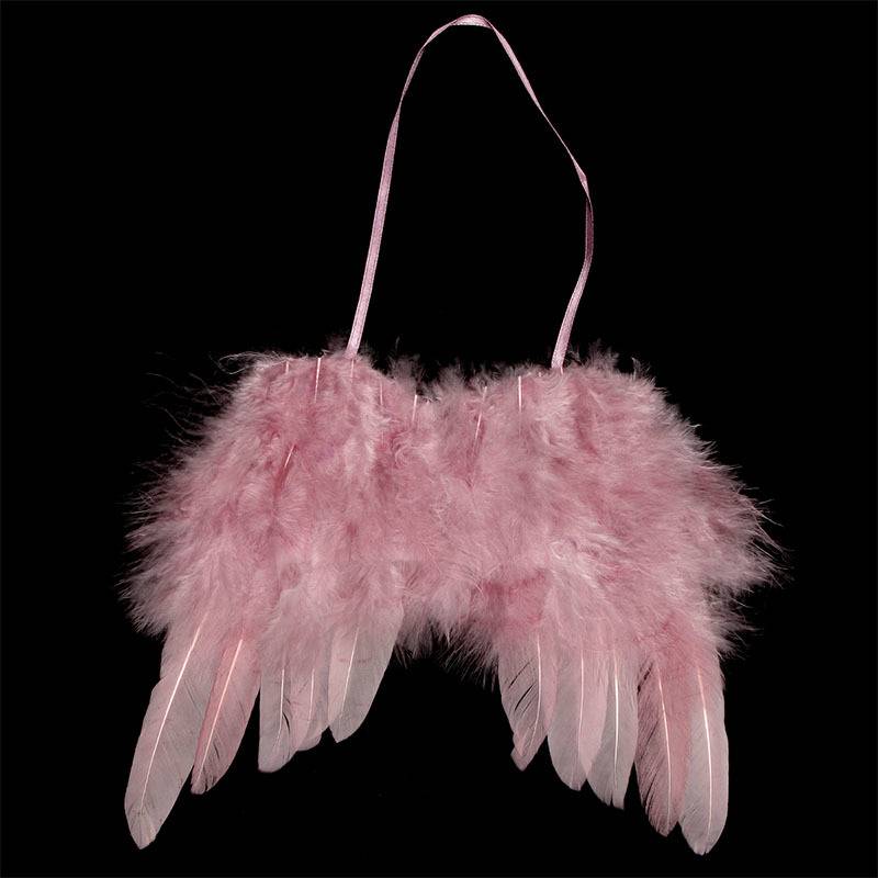 Andělská křídla z peří , barva růžová, baleno 1 ks v polybag. Cena za 1 ks. AK6110-PINK Art