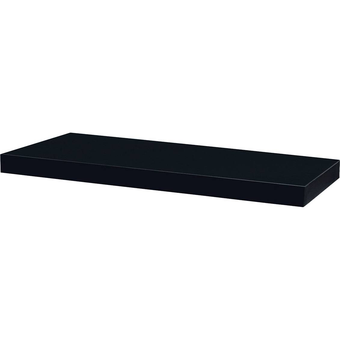 Nástěnná polička 60 cm, barva černá - vysoký lesk. Baleno v ochranné fólii 1ks/ctn. P-001 BK Art