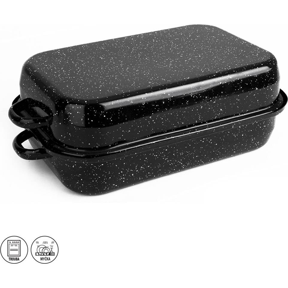 Pekáč smalt 42 cm s víkem - Orion