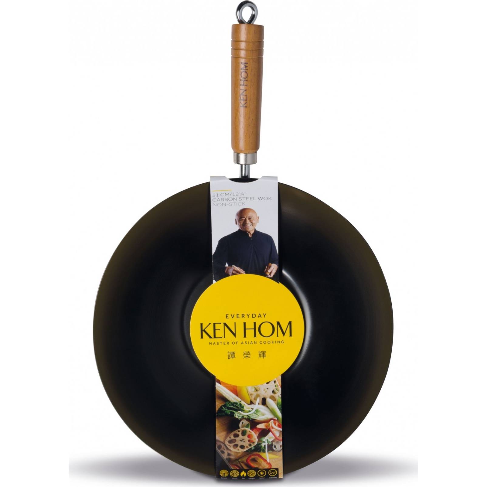 Ken Hom wok pánev z uhlíkové oceli 31 cm, řada Everyday KH131001 DKB Household UK Limited