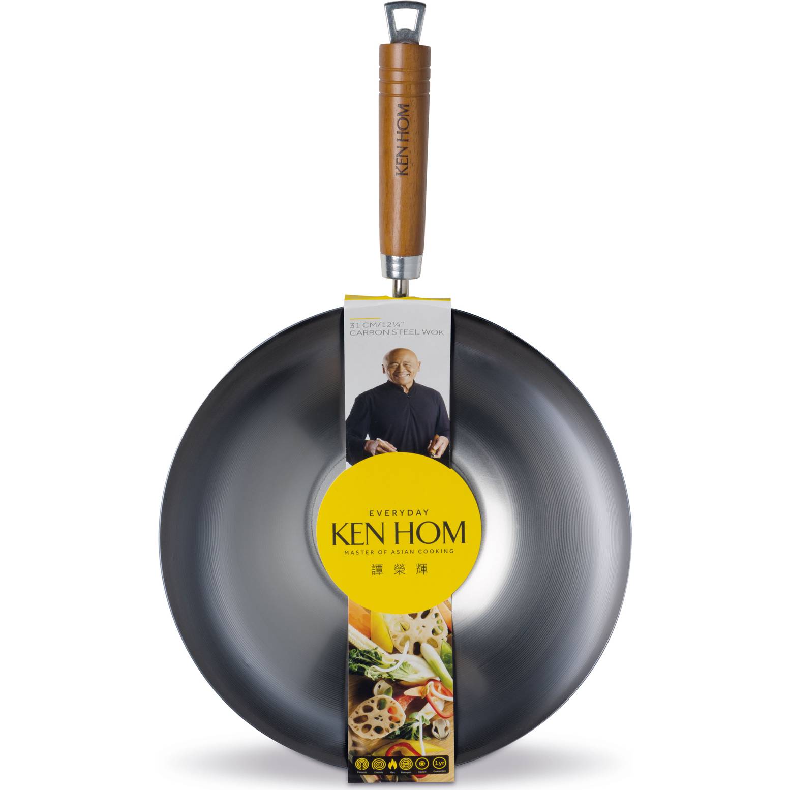 Ken Hom wok pánev z uhlíkové oceli, 31cm, řada Everyday KH131003 DKB Household UK Limited