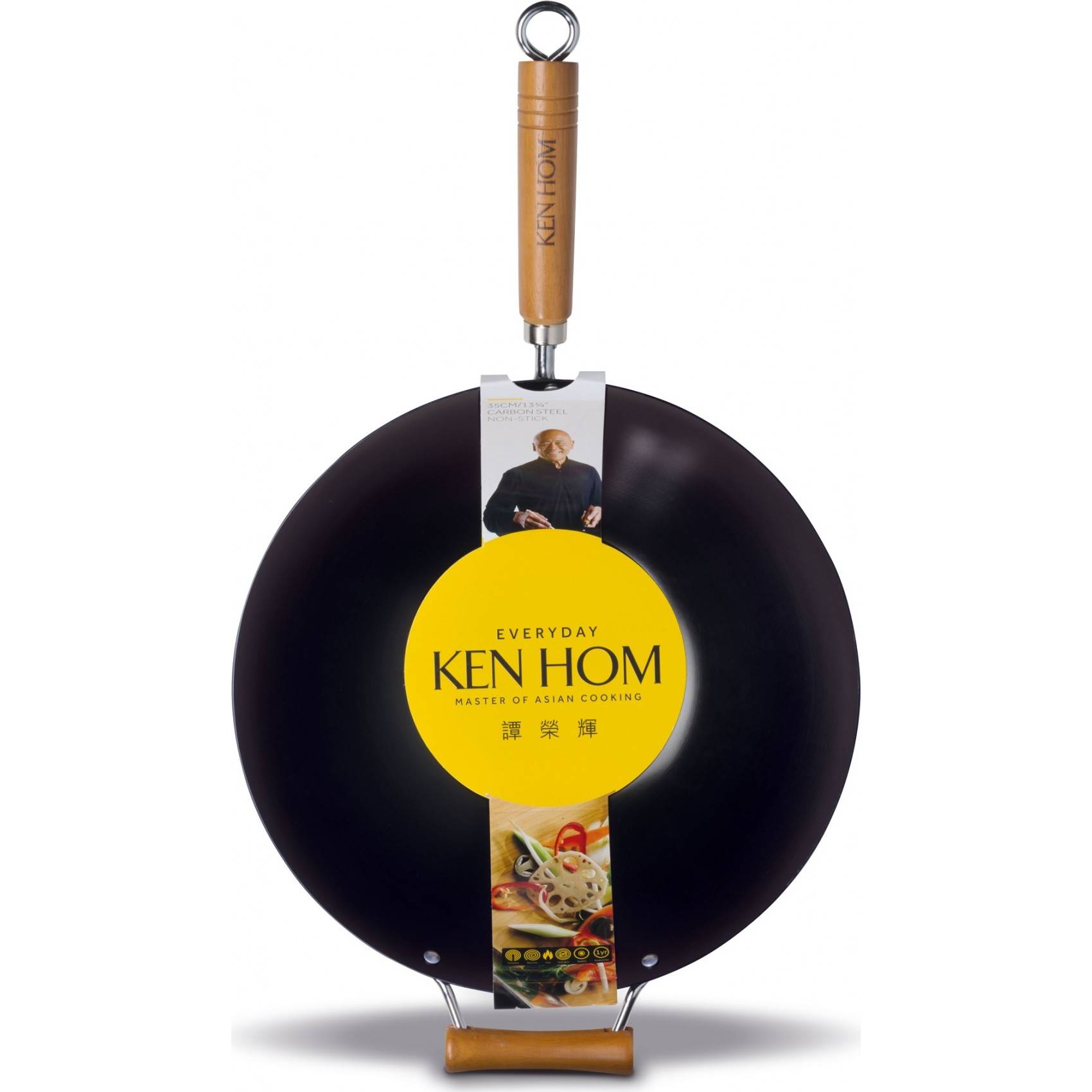 Ken Hom wok rodinná pánev z uhlíkové oceli, 35 cm, řada Everyday KH135001 DKB Household UK Limited