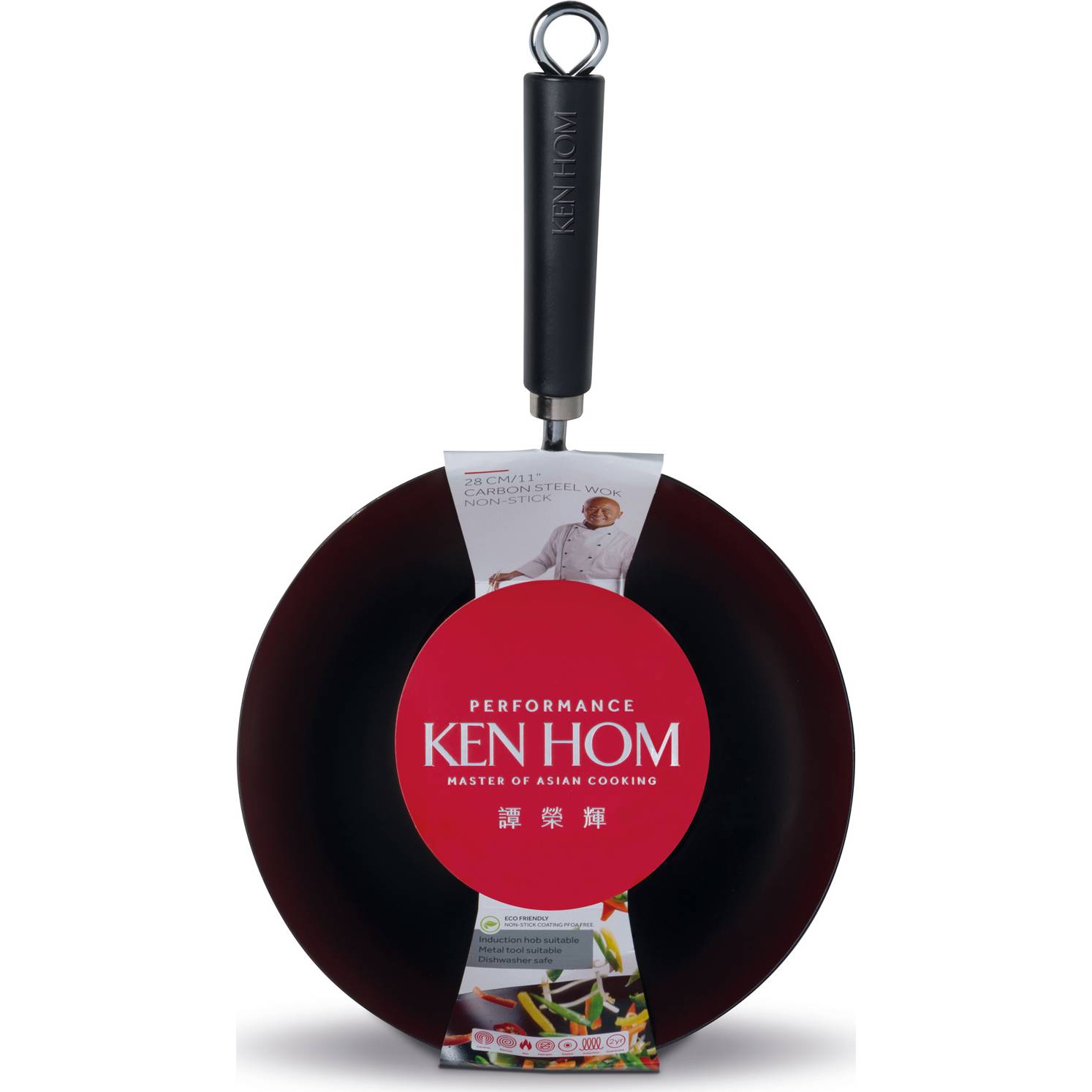 Ken Hom wok pánev z uhlíkové oceli, 28 cm, řada Performance KH228001 DKB Household UK Limited
