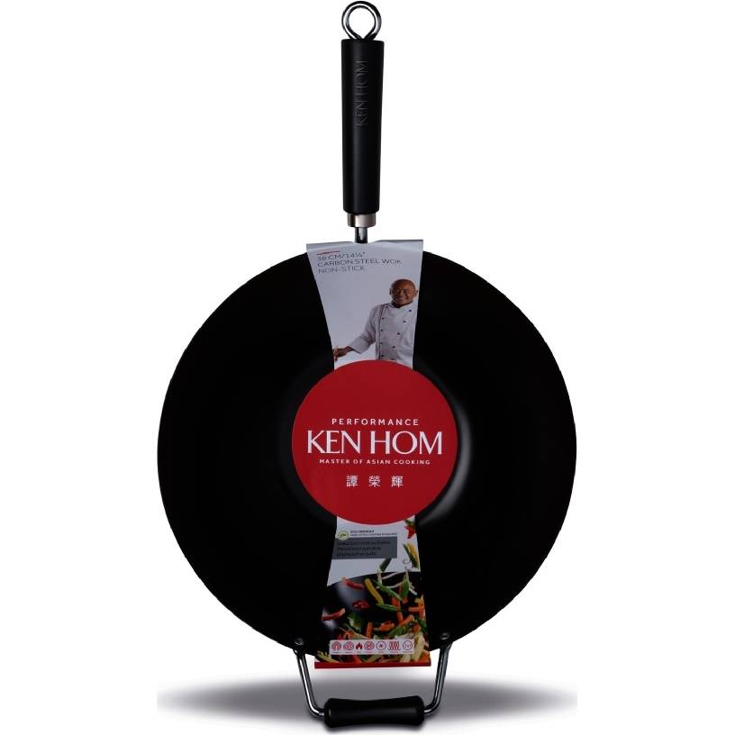 Ken Hom wok rodinná pánev z uhlíkové oceli, 36 cm, řada Performance KH236001 DKB Household UK Limited