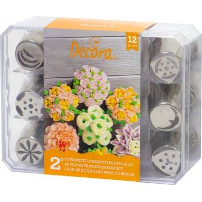 Špičky na zodbení - květiny 12ks - Decora