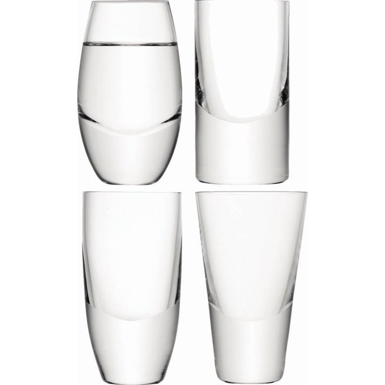 Lulu sklenice na vodku set 4ks - mix tvarů, LSA, Handmade G1011-00-301 LSA International