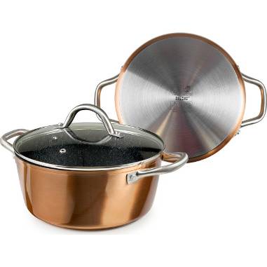 Luxusní hrnec Copper měděné provedení vhodný na indukci 24x10cm řada profi - Ibili