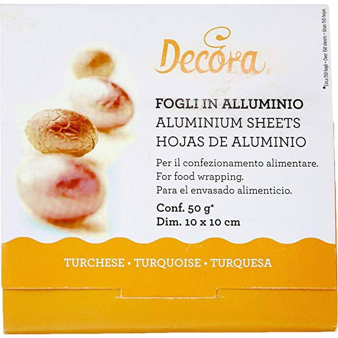 Fólie pro balení čokolád - oranžová 10x10cm 150ks - Decora