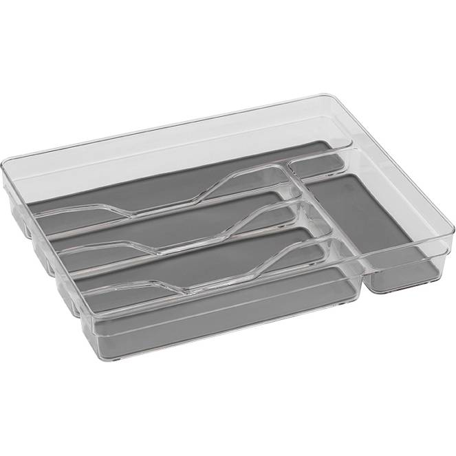 Příborník LAILA, plast, transparent, 33,5x26,5x6cm - Kela