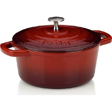 Fotografie Červený litinový hrnec Kela Calido, ø 21 cm Kela