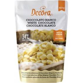 Fotografie Belgická bílá čokoláda 34% 250g - Decora