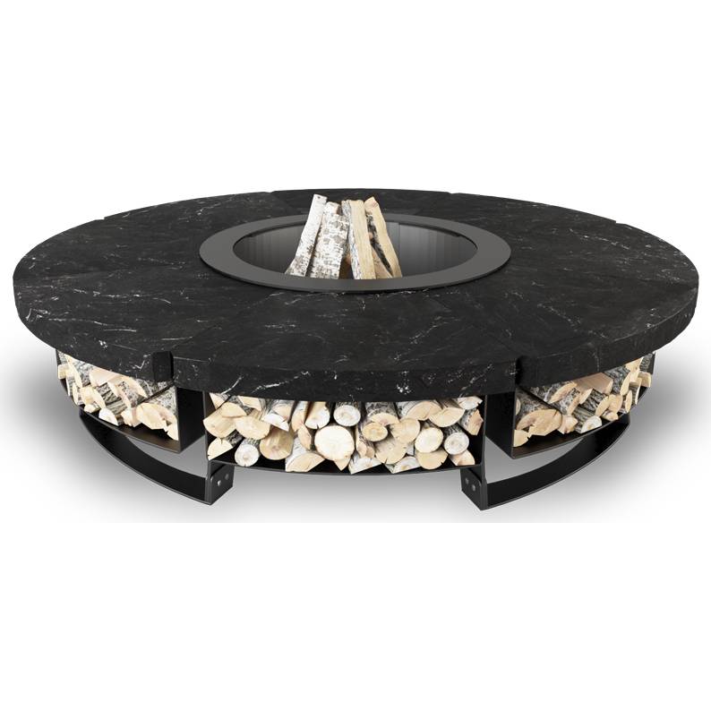 Luxusní přenosné ohniště HETTA ROUND 230 - Black Steel / Monumental - Hetta Supply
