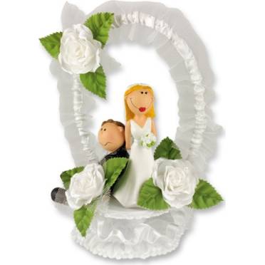 Fotografie Svatební figurka na dort 1ks přinucený ženich - Gunthart