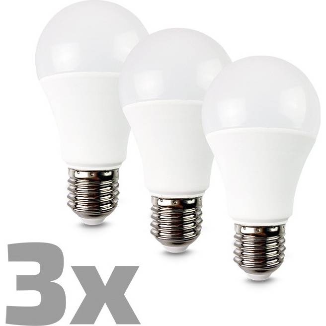 LED žárovka 3-pack, klasický tvar, 10W, E27, 3000K, 270°, 790lm, 3ks v balení WZ529-3 Solight