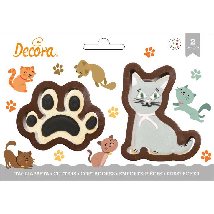Fotografie Vykrajovátko kočička s tlapkou - Decora
