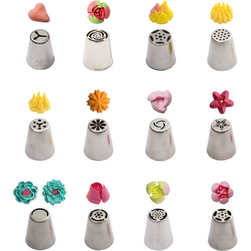 Fotografie Sada 12ks koncovek na zdobení - Decora